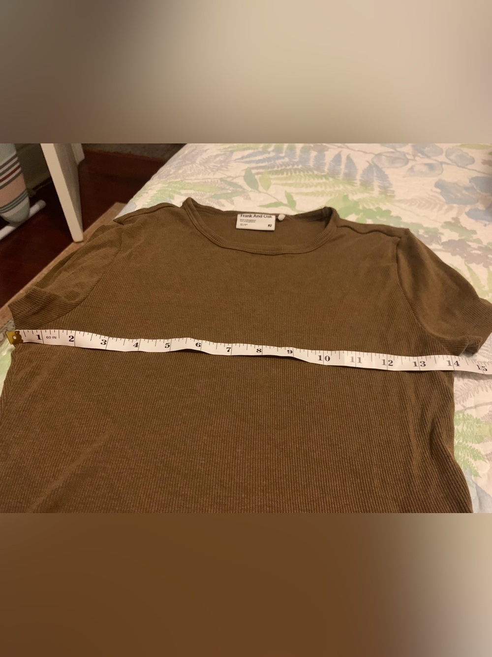 Brown Ribbed Baby Tee - Picture 3 of 3